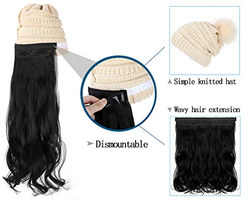 Beanie Hat with Hair Extensions - Image 43