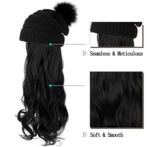 Beanie Hat with Hair Extensions - Image 48