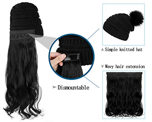 Beanie Hat with Hair Extensions - Image 49