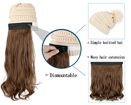 Beanie Hat with Hair Extensions - Image 52
