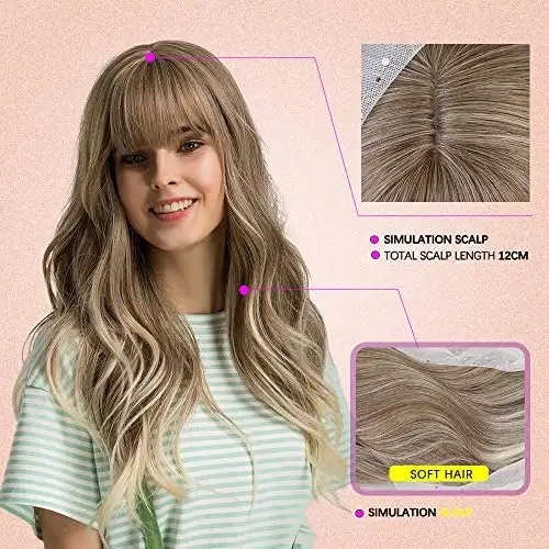 Becca Long Mixed Blond Synthetic Wig - Image 4
