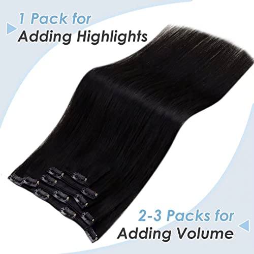 Black Hair Extensions Human Hair 20 Inches - Image 3