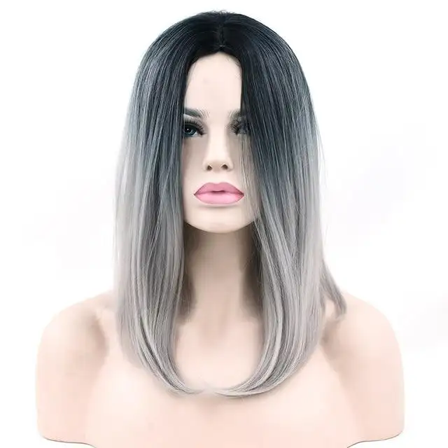 Black Ombre Rooted to Pastel Shade Cosplay Wig - Image 17