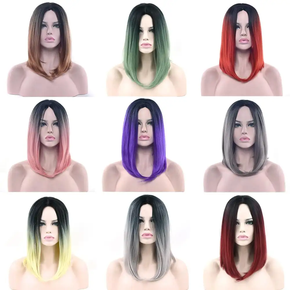 Black Ombre Rooted to Pastel Shade Cosplay Wig - Image 5