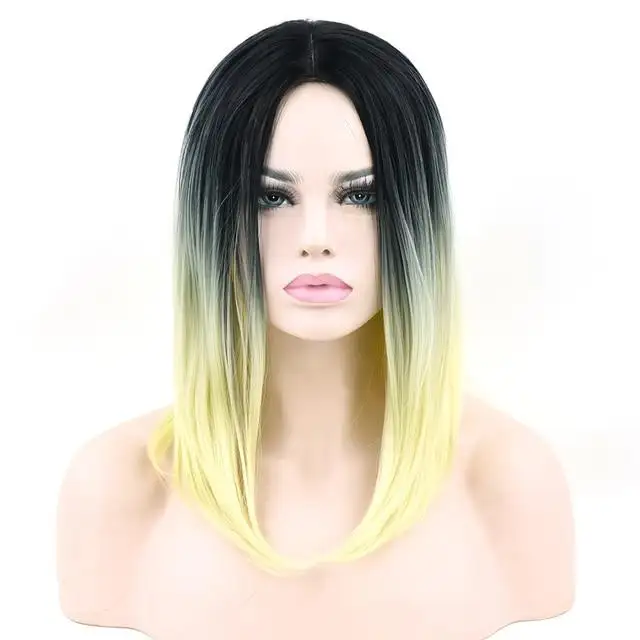 Black Ombre Rooted to Pastel Shade Cosplay Wig - Image 7