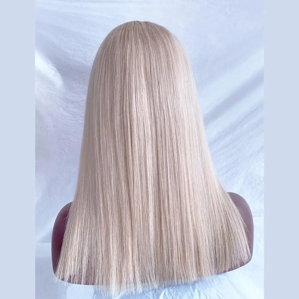 Blonde Silk Straight Human Hair Full Lace Wig - Image 5
