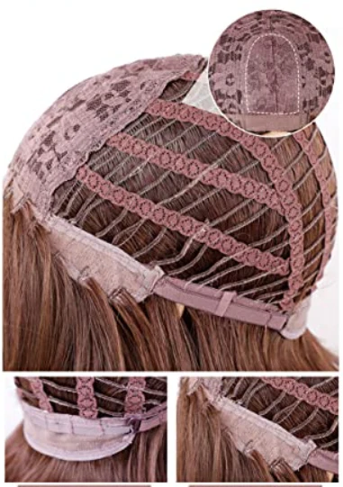 Blonde Wavy 22 Inch  Hair Wig with Curtain Bangs - Image 6