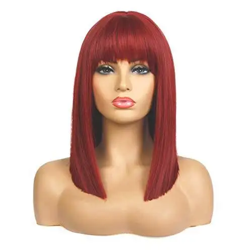 Blunt Cut Wig with with Bangs - Image 10