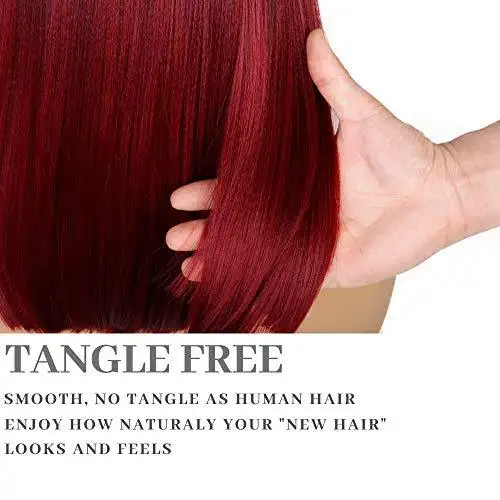 Blunt Cut Wig with with Bangs - Image 12
