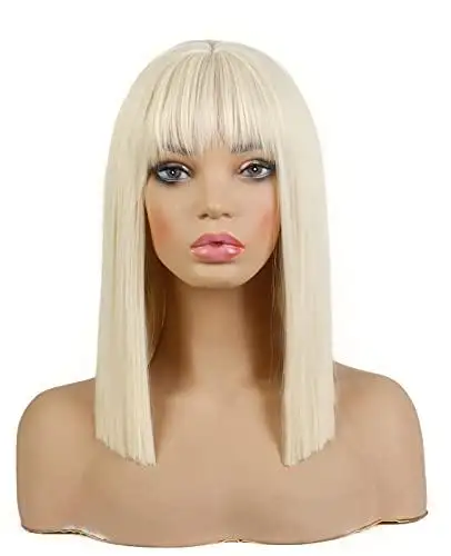 Blunt Cut Wig with with Bangs - Image 2