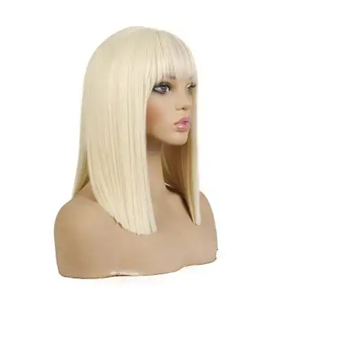 Blunt Cut Wig with with Bangs - Image 3