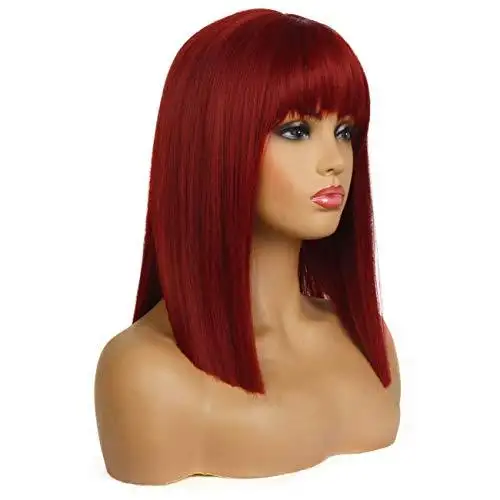 Blunt Cut Wig with with Bangs - Image 9