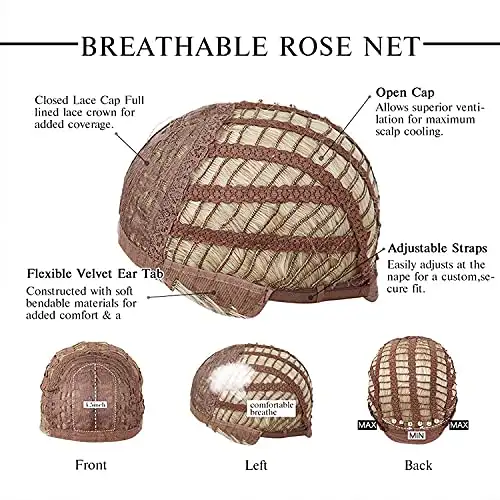 Brown Blend Heat-resistant wig with bangs - Image 4