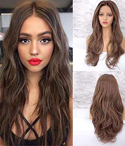 Cafe Brown Synthetic Lace Front Wig - Image 2