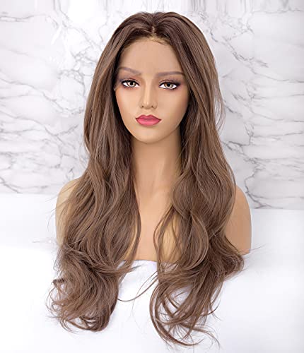 Cafe Brown Synthetic Lace Front Wig - Image 3