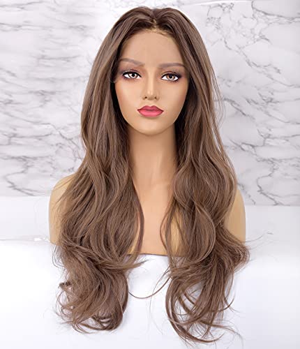 Cafe Brown Synthetic Lace Front Wig - Image 6