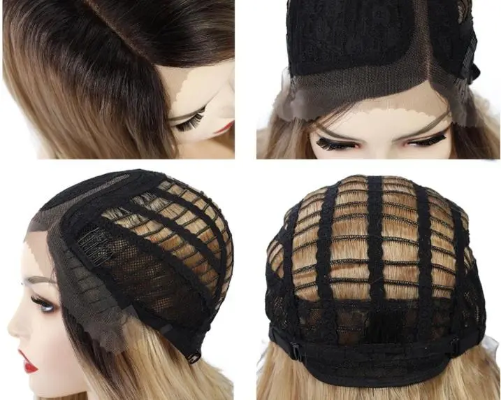 Carly Ombre Wavy Long Lace front Black Brown Blonde Wig - Image 3