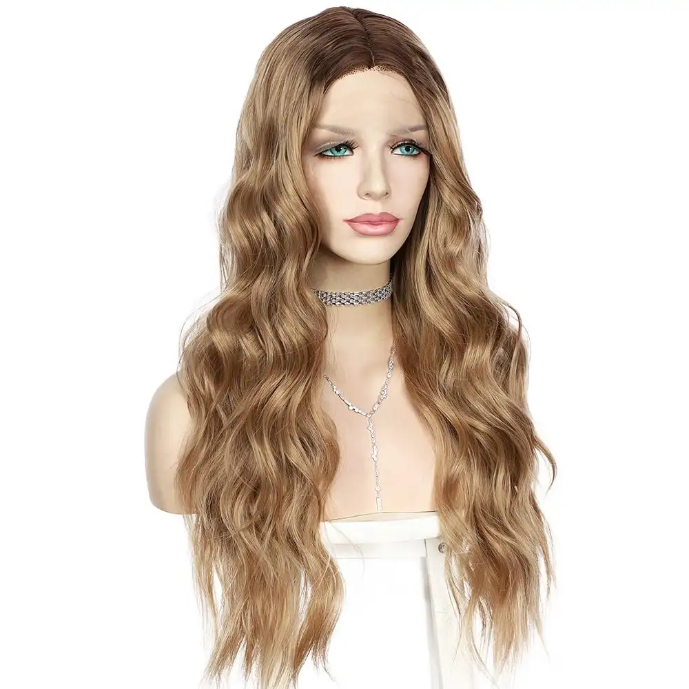 Catarina Leah Lace Front Ombre Blonde Brown Mix Wig - Image 3