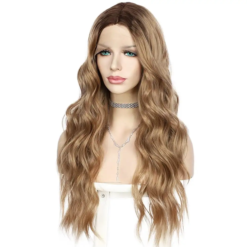 Catarina Leah Lace Front Ombre Blonde Brown Mix Wig - Image 4