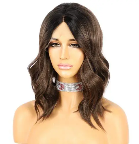 Challey  Wavy Ombre Brown HD Wig - Image 2