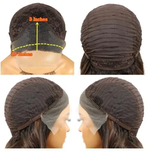 Challey  Wavy Ombre Brown HD Wig - Image 4