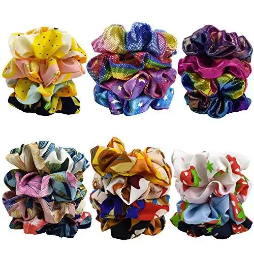 Chiffon Hair Scrunchies Mega Hair Accessories Set - Image 14