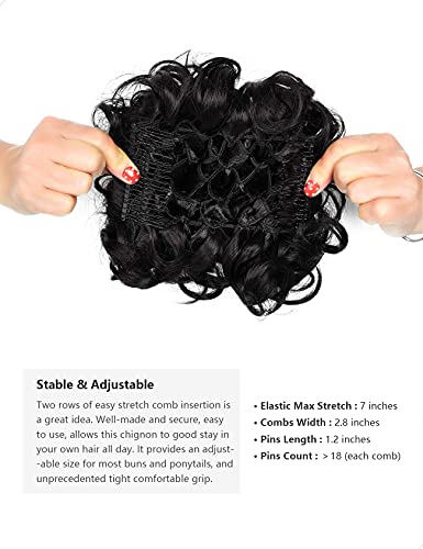 Classic Curly Chignon Hairpiece Bun - Image 10