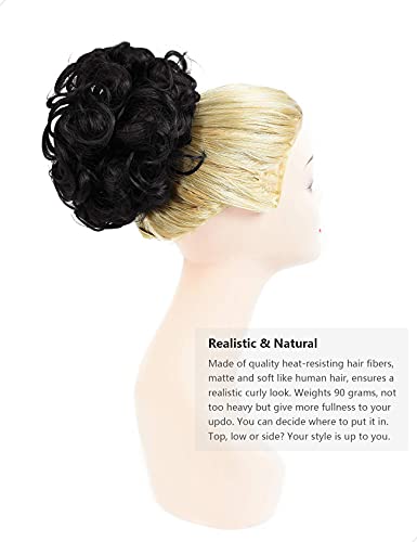 Classic Curly Chignon Hairpiece Bun - Image 11