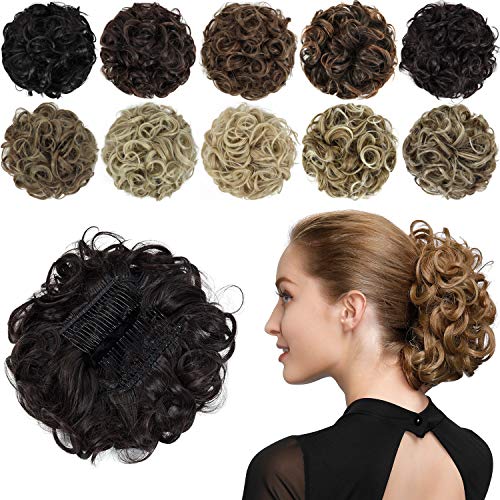 Classic Curly Chignon Hairpiece Bun - Image 14