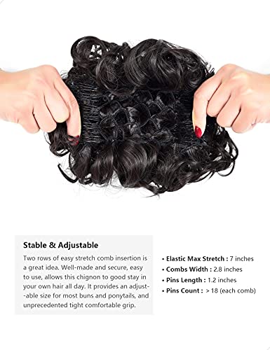 Classic Curly Chignon Hairpiece Bun - Image 16