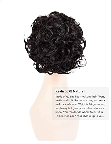 Classic Curly Chignon Hairpiece Bun - Image 17