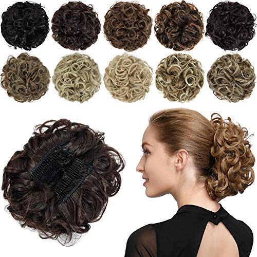 Classic Curly Chignon Hairpiece Bun - Image 20