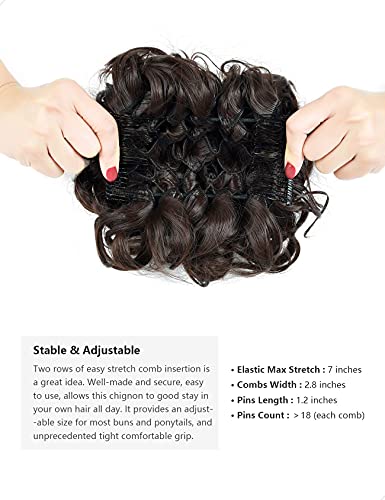 Classic Curly Chignon Hairpiece Bun - Image 22
