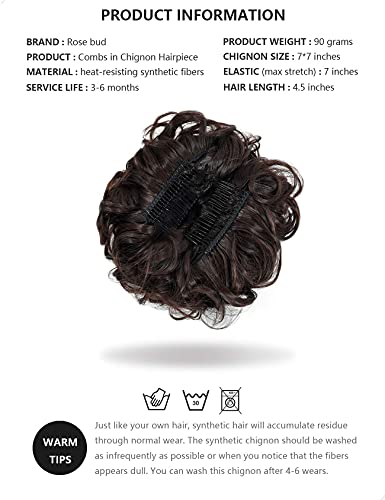 Classic Curly Chignon Hairpiece Bun - Image 24