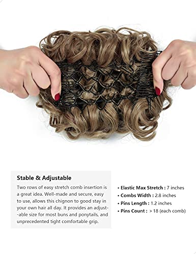 Classic Curly Chignon Hairpiece Bun - Image 28