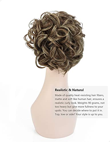 Classic Curly Chignon Hairpiece Bun - Image 29