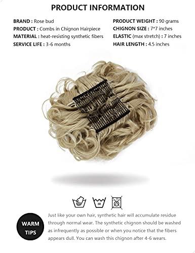 Classic Curly Chignon Hairpiece Bun - Image 35