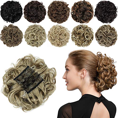 Classic Curly Chignon Hairpiece Bun - Image 37