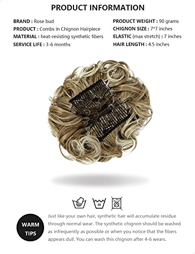 Classic Curly Chignon Hairpiece Bun - Image 47