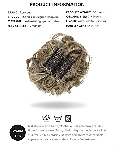Classic Curly Chignon Hairpiece Bun - Image 5