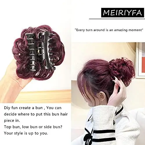 Claw Clip Hair Bun Extension - Image 4