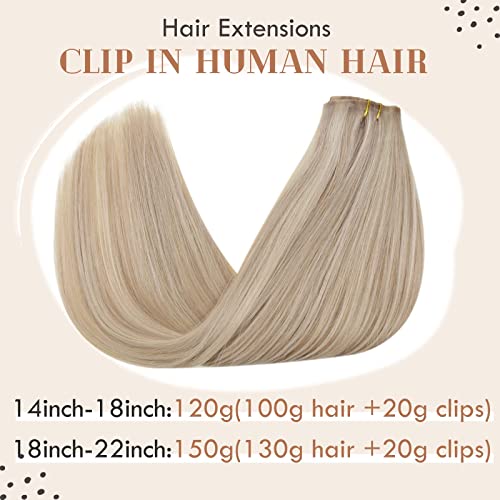 Clip in Balayage Chocolate Brown to Caramel Blonde and Brown Human  Hair Extensions - Image 20