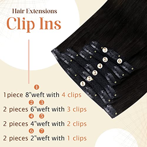Clip in Balayage Chocolate Brown to Caramel Blonde and Brown Human  Hair Extensions - Image 34