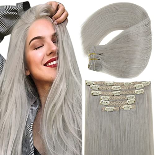 Clip in Balayage Chocolate Brown to Caramel Blonde and Brown Human  Hair Extensions - Image 75
