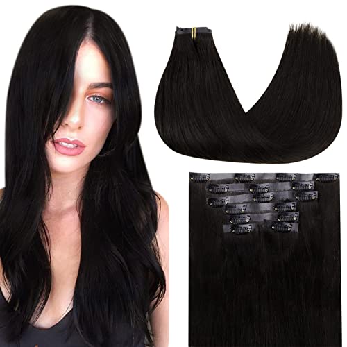Clip in Balayage Chocolate Brown to Caramel Blonde and Brown Human  Hair Extensions - Image 86