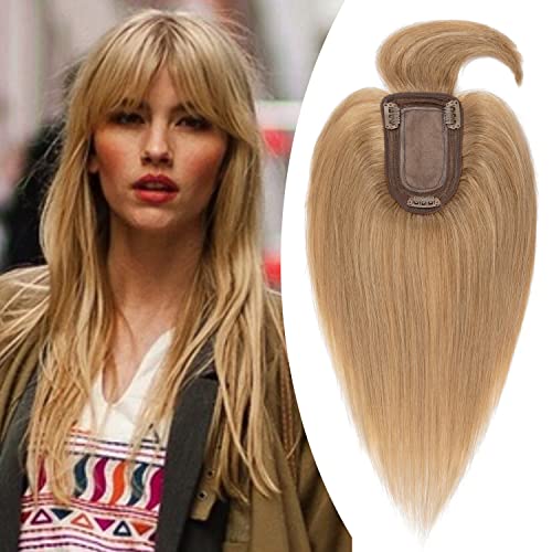 Clip in Hair Topper Human Hair with Silk Base Hairpiece - Image 104