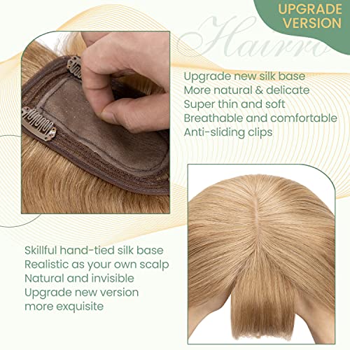 Clip in Hair Topper Human Hair with Silk Base Hairpiece - Image 107