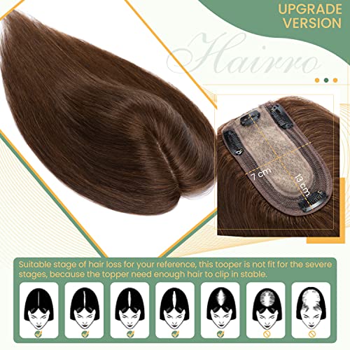 Clip in Hair Topper Human Hair with Silk Base Hairpiece - Image 111