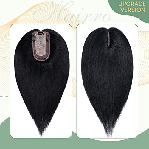 Clip in Hair Topper Human Hair with Silk Base Hairpiece - Image 12