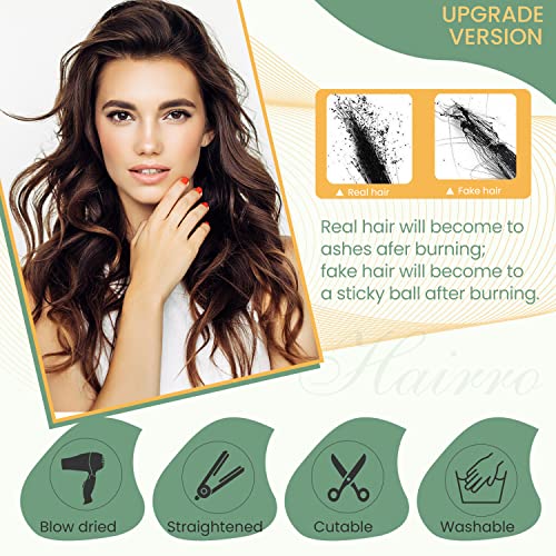 Clip in Hair Topper Human Hair with Silk Base Hairpiece - Image 18